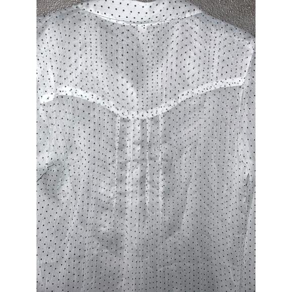 Free People Sheer Polka Dot Ruffle Blouse M – Flirty, Feminine & Effortless! - Picture 11 of 12